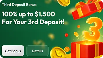ReelsOn Casino third transaction match bonus offer with promo code